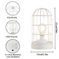 9.5"H Decorative Table Lamp Metal Cage Cordless Lamps