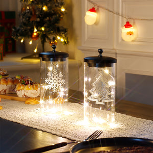 Ensemble de 2 lampes décoratives à suspension de Noël, 7 po H