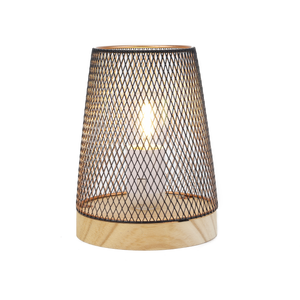 Lampe de table LED en maille métallique 7''H sans fil