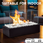 18"x 8''x11.5" Portable Tabletop Fireplace–Clean-Burning Bio Ethanol Ventless Fireplace