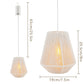 JHY DESIGN Battery Powered Hanging Lamp 8" H Woven Hemp Rope Decorative Pendant Lamp