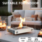 7.5" H Metal Bio Ethanol Fireplace Tabletop Ethanol Fireplace(White）