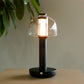 10" H 3-Color Light Dimmable Nightstand Lamp with Glass Shade