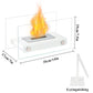 7.5" H Metal Bio Ethanol Fireplace Tabletop Ethanol Fireplace(White）