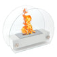 4" x 14" x 11" Fire Burning Fireplace(White)