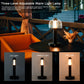 10" H 3-Color Light Dimmable Nightstand Lamp with Glass Shade