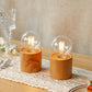 JHY DESIGN 6.5" Tall Ceramic Set of 2 Wood Grain Table Lamp