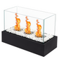 18"x 8''x11.5" Portable Tabletop Fireplace–Clean-Burning Bio Ethanol Ventless Fireplace