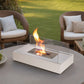 Square Tabletop Fire Bowl Pot with Two-Sided Glass