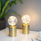 8" hohe goldene batteriebetriebene Tischlampe (2er-Set) 